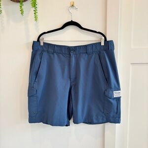 Bimini Bay Performance Gear Men's Fishing Boating Cargo Shorts Blue size 40